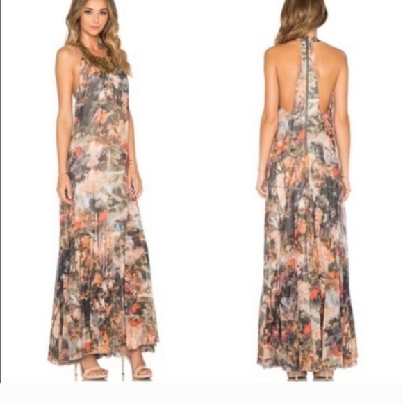 Alice + Olivia Silk Maxi Dress, Size Large - Picture 3 of 9